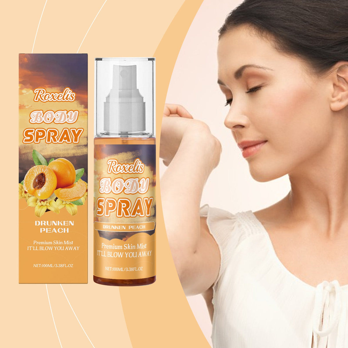 Peach Champagne Body Mist – Soft Long-Lasting Scent