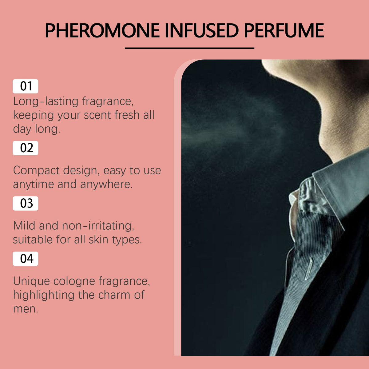 Men's Pheromone Perfume – Long-Lasting 10 ml Cologne