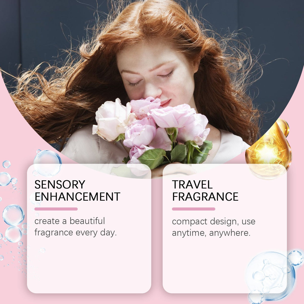 Solid Perfume Balm for Portable Rose Fragrance Touch-Ups