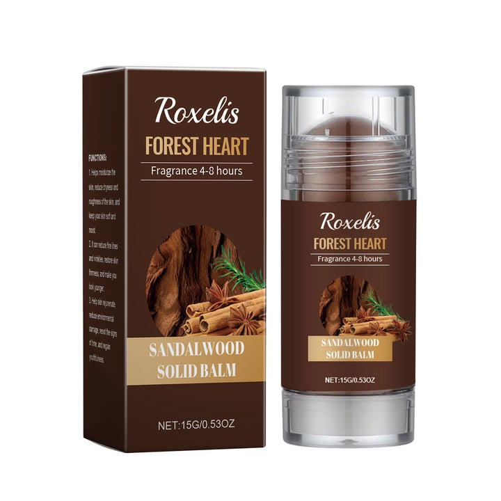 Sandalwood Solid Fragrance Balm, Portable 4-8 Hour