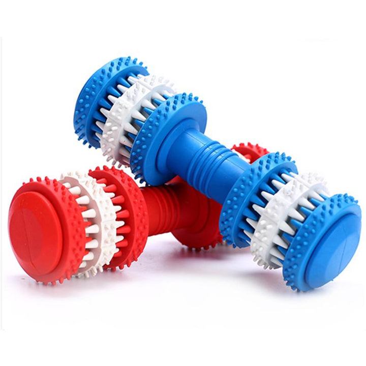 Molar Dumbbell Dog Chew Toy for Teeth Cleaning and Play