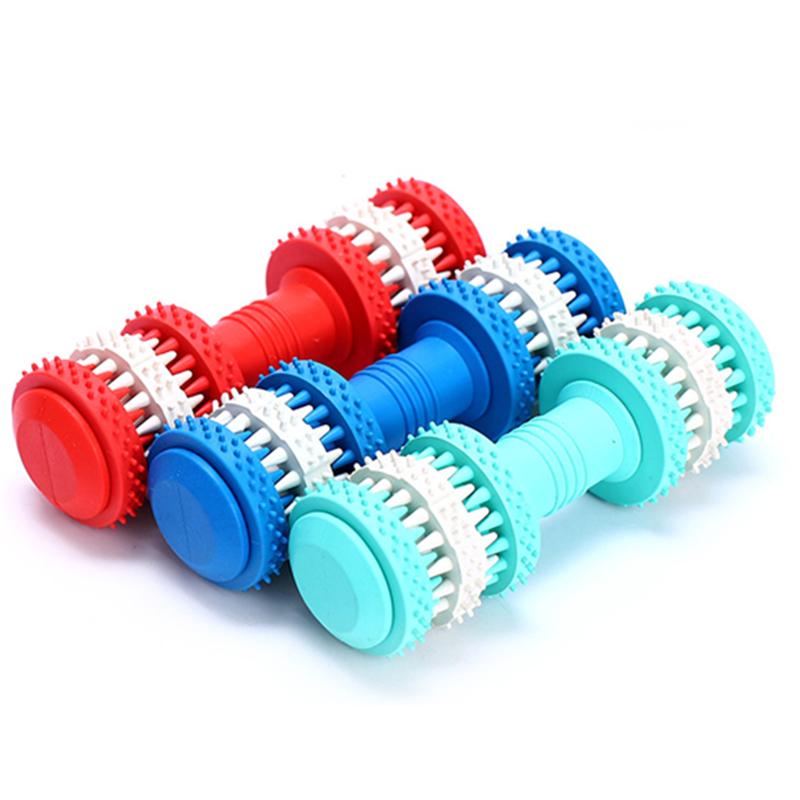 Molar Dumbbell Dog Chew Toy for Teeth Cleaning and Play