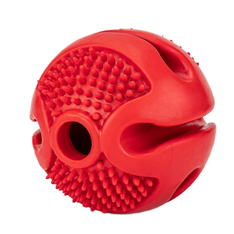 Rubber Dog Dental Ball Treat Dispenser for Enrichment