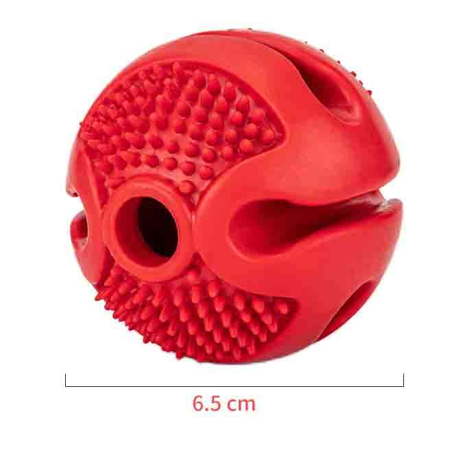 Rubber Dog Dental Ball Treat Dispenser for Enrichment