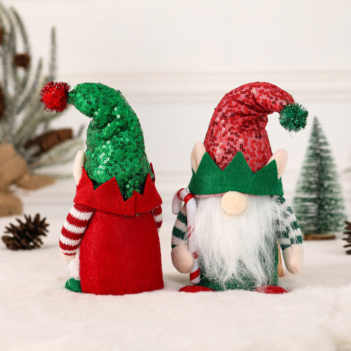 Christmas Gnome Decorations Pair for Festive Tables