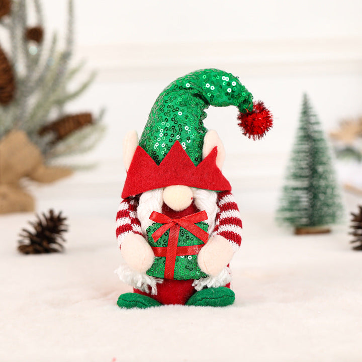 Christmas Gnome Decorations Pair for Festive Tables