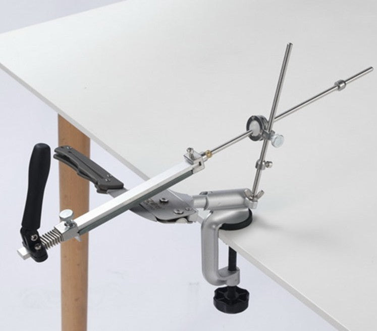 Fixed Angle Knife Sharpener Stand with 4 Grit Stones