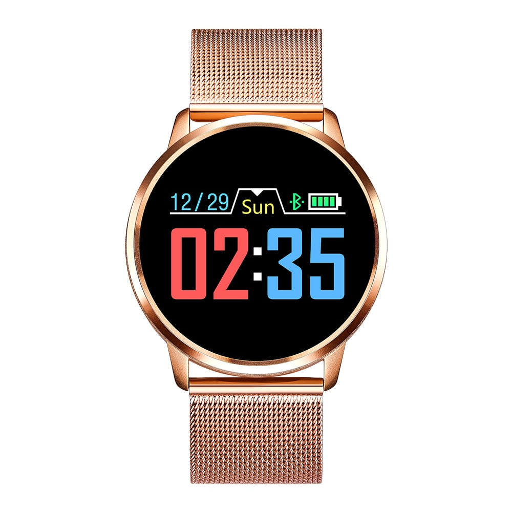 Rose Gold Women's Smartwatch with Heart Rate Tracker