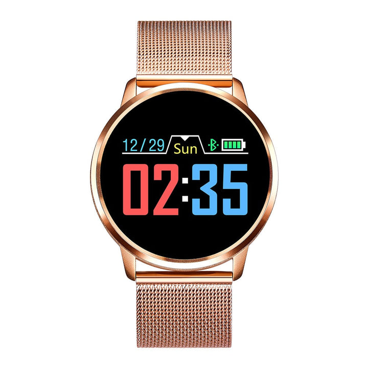 Rose Gold Women's Smartwatch with Heart Rate Tracker