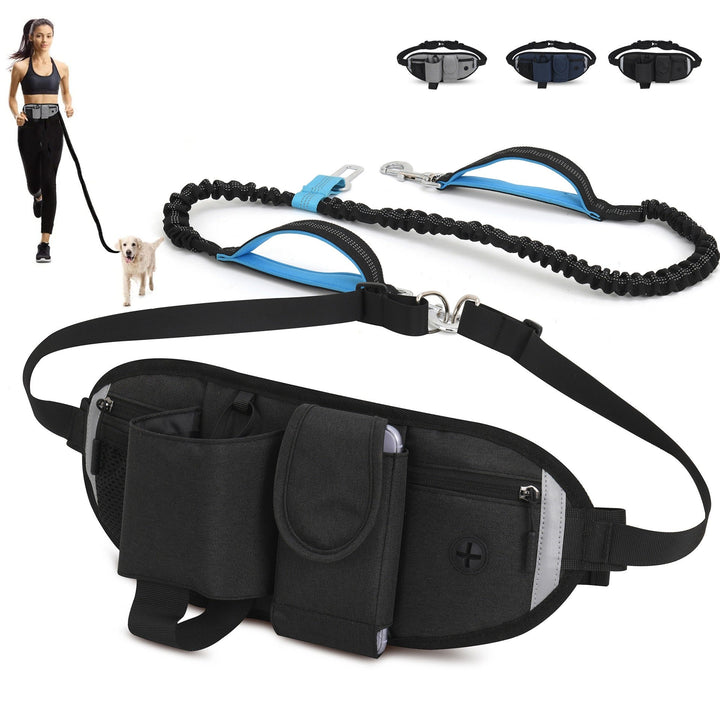 Hands-Free Dog Walking Waist Bag With Shock Absorber