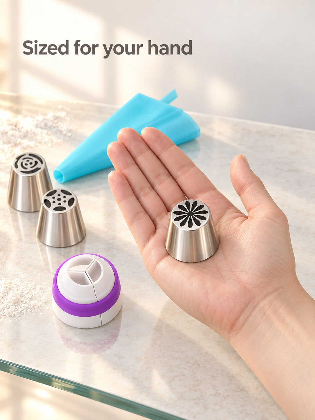 27-Piece Russian Piping Tip Set for Flower Cupcakes