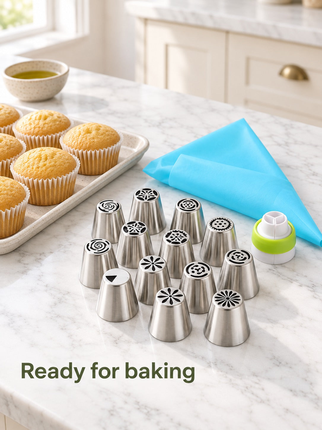 Russian Piping Tips Set: 14 Flower Nozzles for Cakes