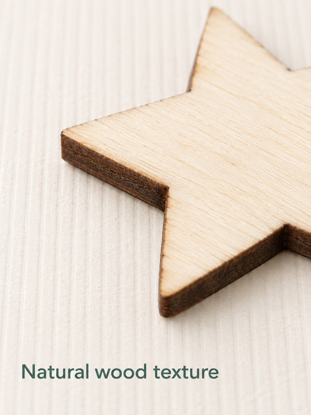 Rustic Wooden Christmas Confetti Shapes, 50 Pieces