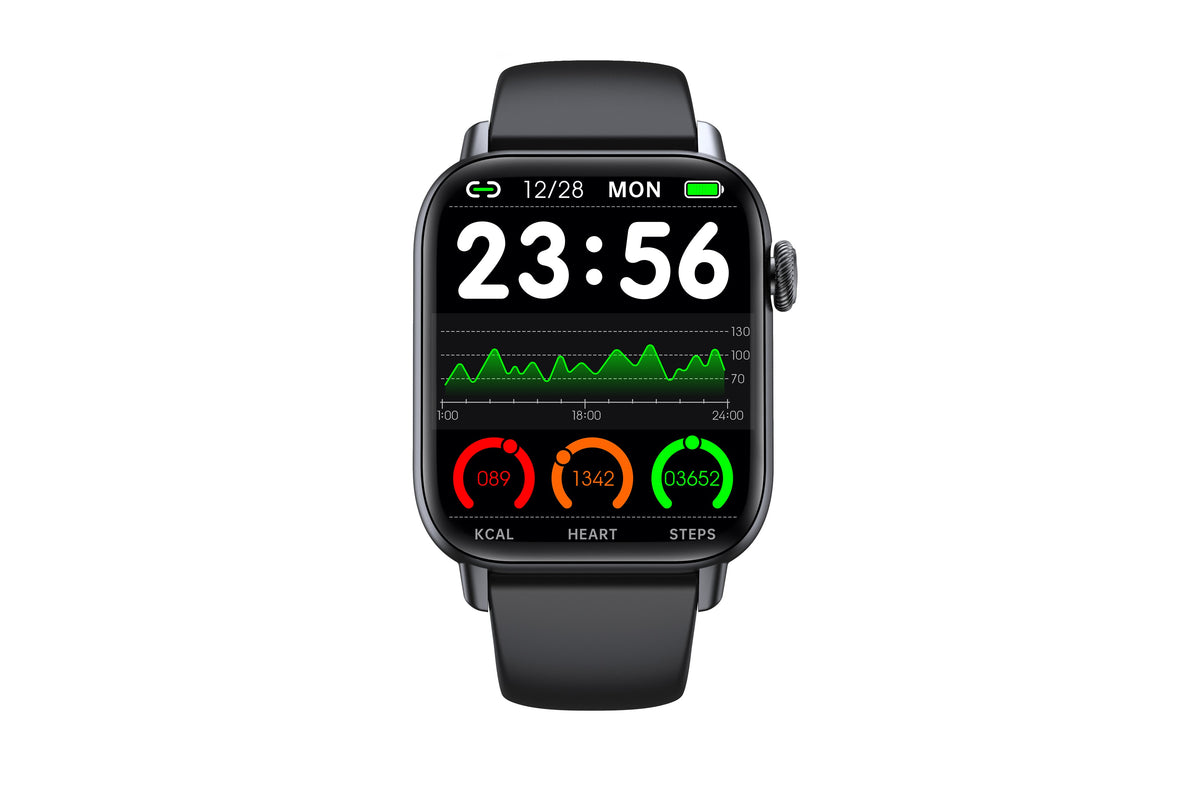 Bluetooth Smartwatch with Heart Rate and Step Tracking