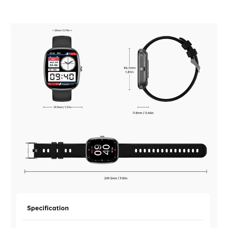 Bluetooth Calling Smartwatch with Heart Rate & IP68