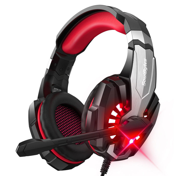 Wired LED Gaming Headset with Boom Mic for PC and PS4