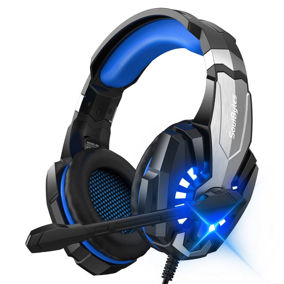 Wired LED Gaming Headset with Boom Mic for PC and PS4