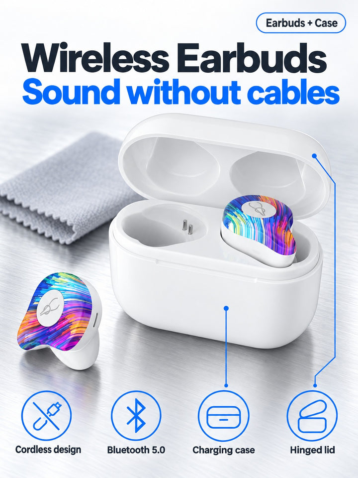 Wireless Earbuds with Bluetooth 5.0 and Charging Case