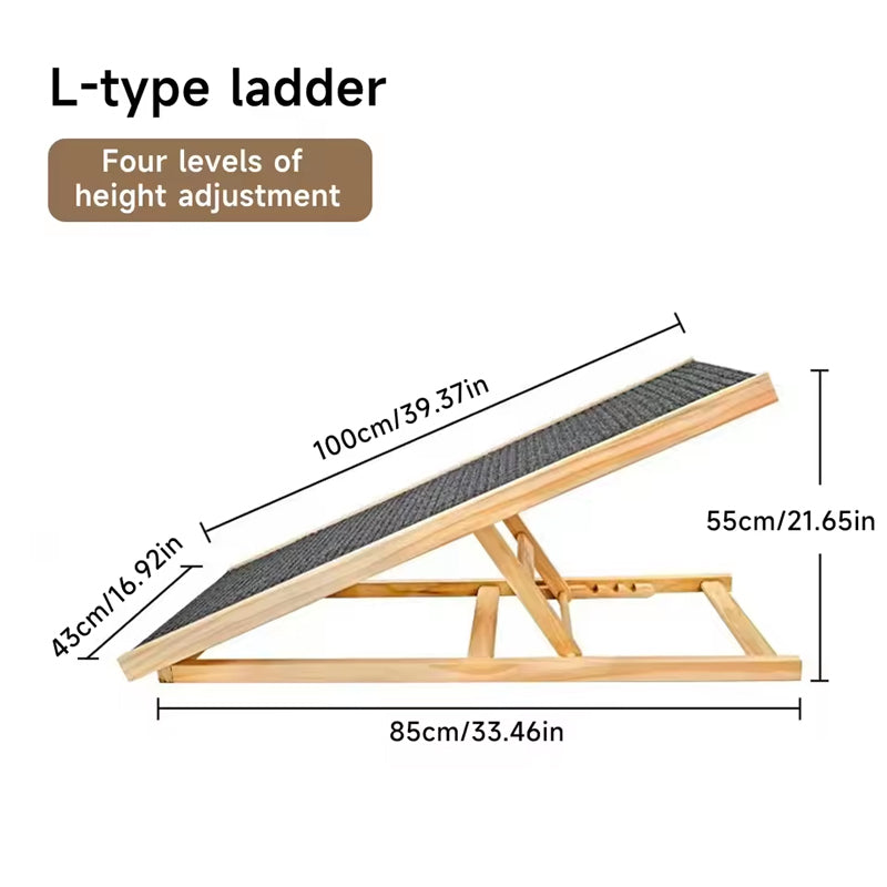 SafeStep Pet Ramp: Non-Slip Adjustable Dog Ladder