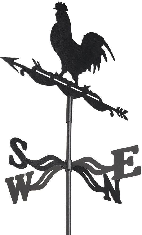 Iron Weathervane Garden Decor With Decorative Wind Direction
