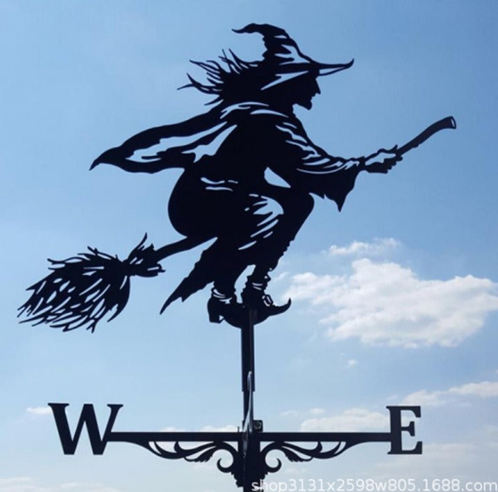 Iron Weathervane Garden Decor With Decorative Wind Direction