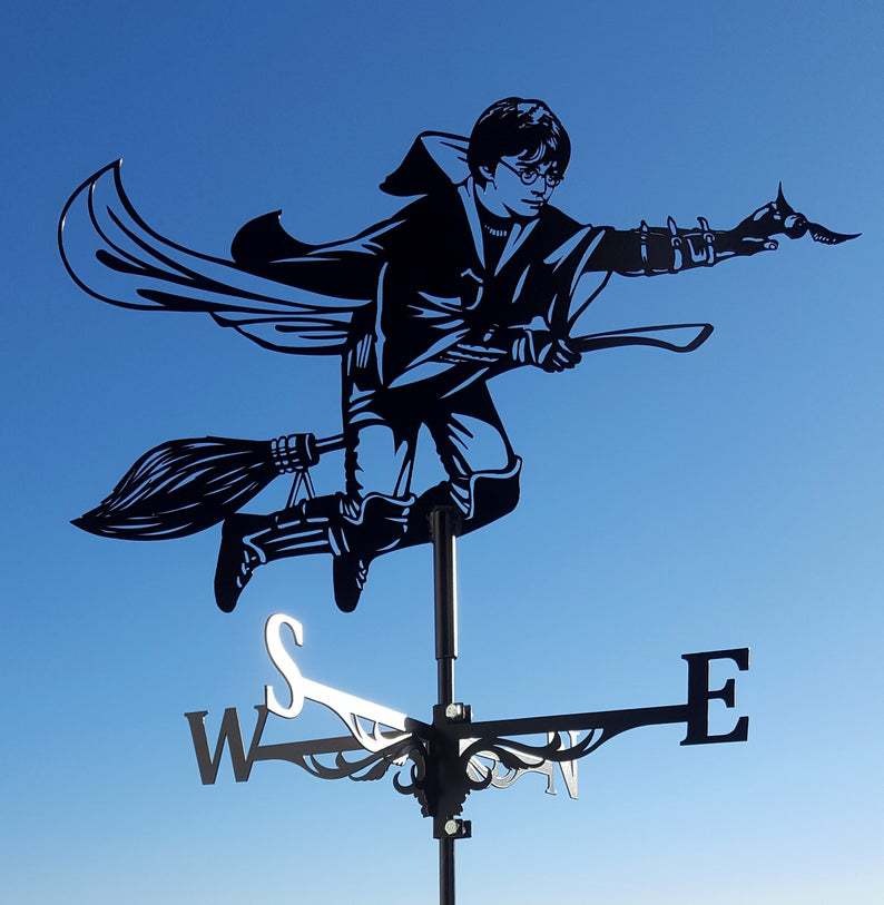 Iron Weathervane Garden Decor With Decorative Wind Direction