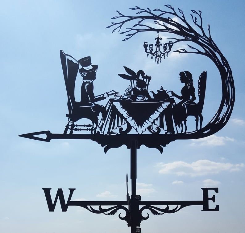 Iron Weathervane Garden Decor With Decorative Wind Direction