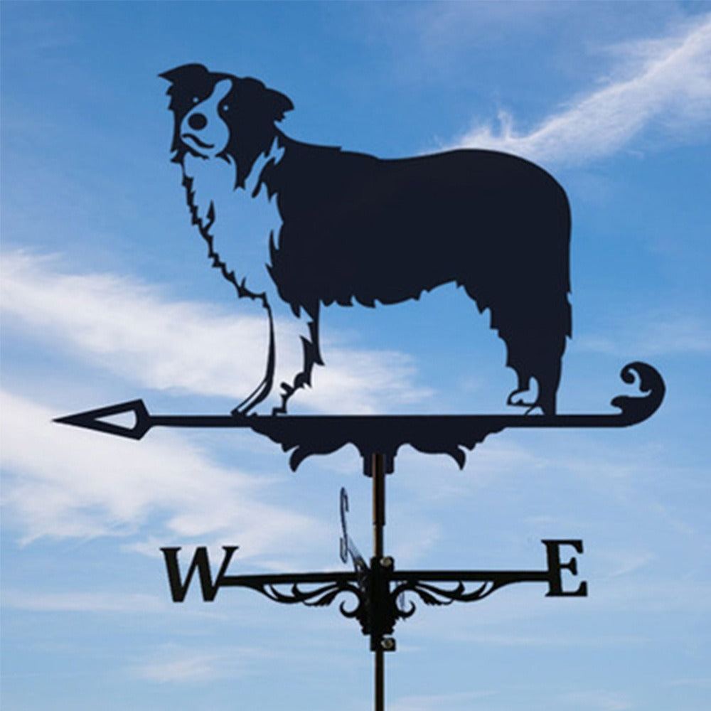 Iron Weathervane Garden Decor With Decorative Wind Direction