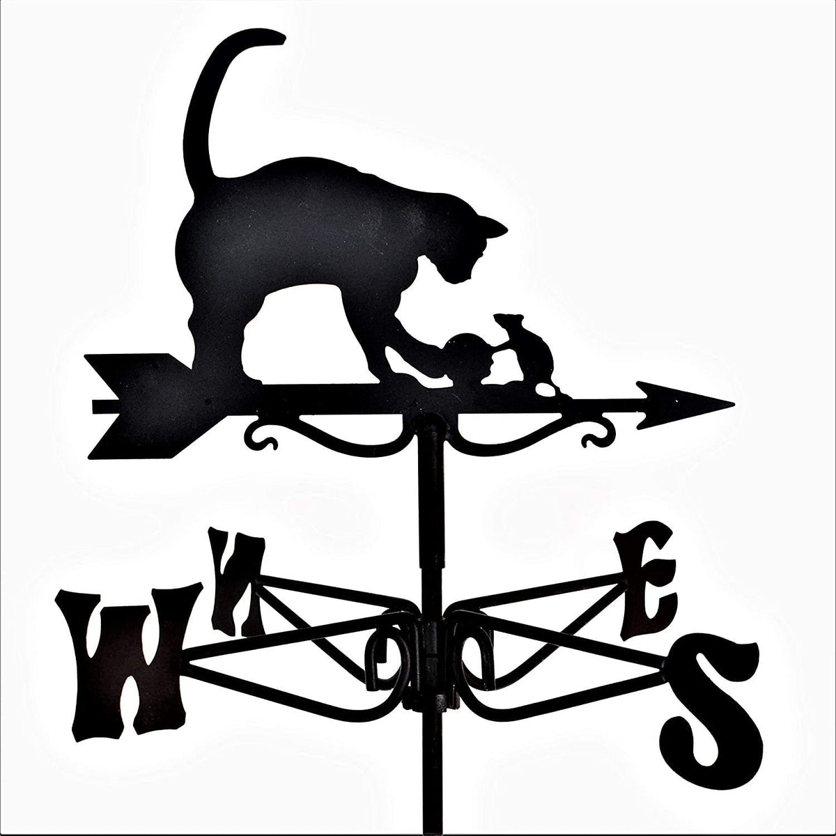 Iron Weathervane Garden Decor With Decorative Wind Direction