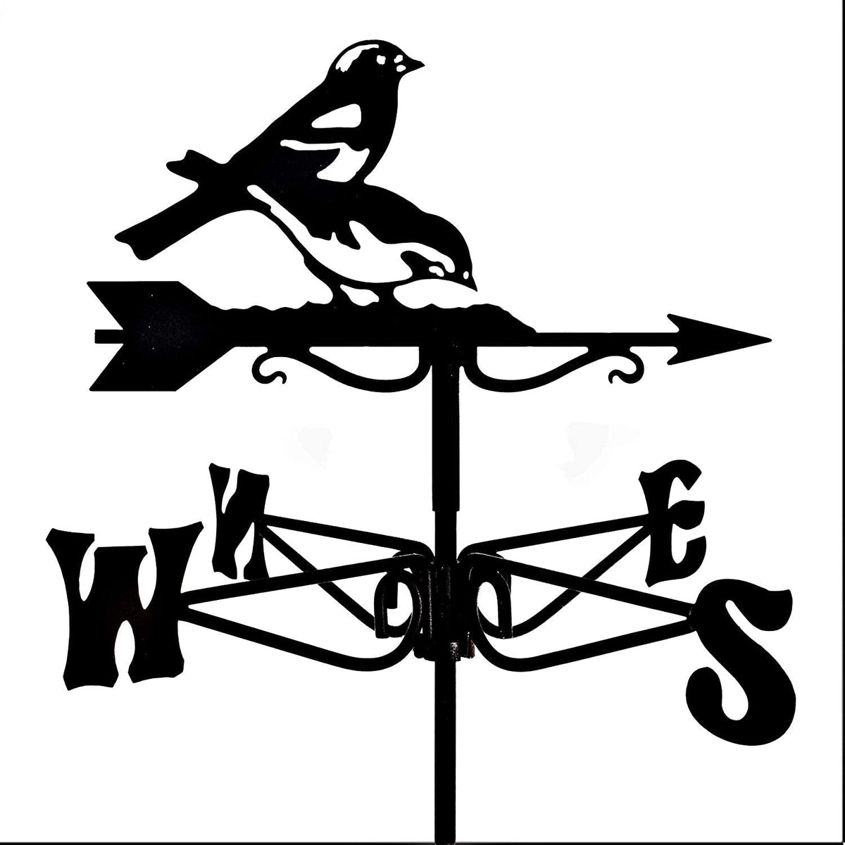 Iron Weathervane Garden Decor With Decorative Wind Direction
