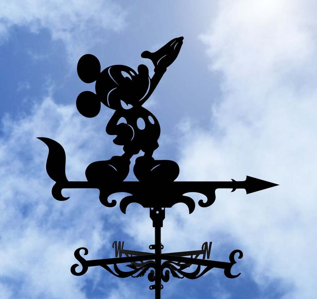 Iron Weathervane Garden Decor With Decorative Wind Direction