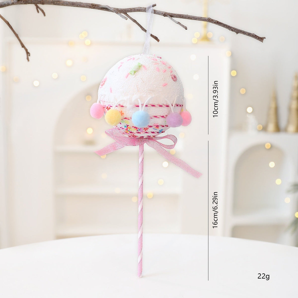 Pastel Christmas Ornaments for a Candy-Themed Holiday Tree