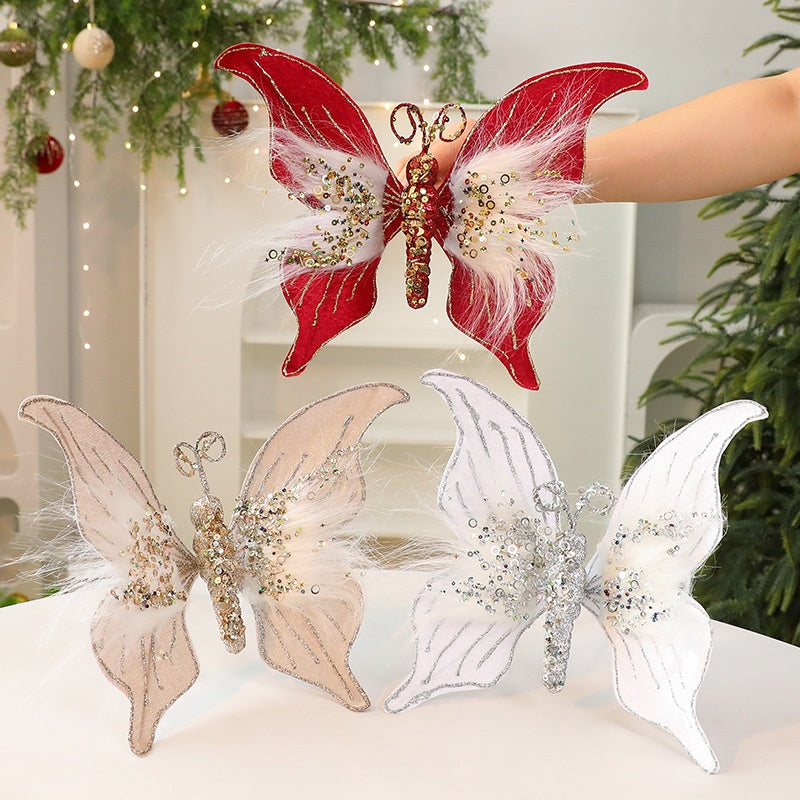 Christmas Fabric Butterflies for Sparkling Displays
