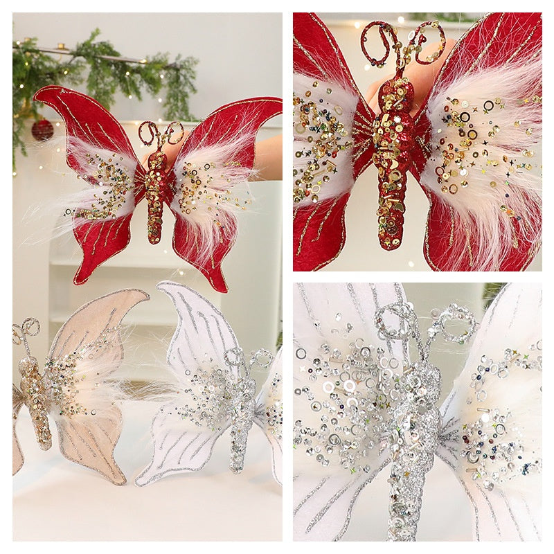 Christmas Fabric Butterflies for Sparkling Displays