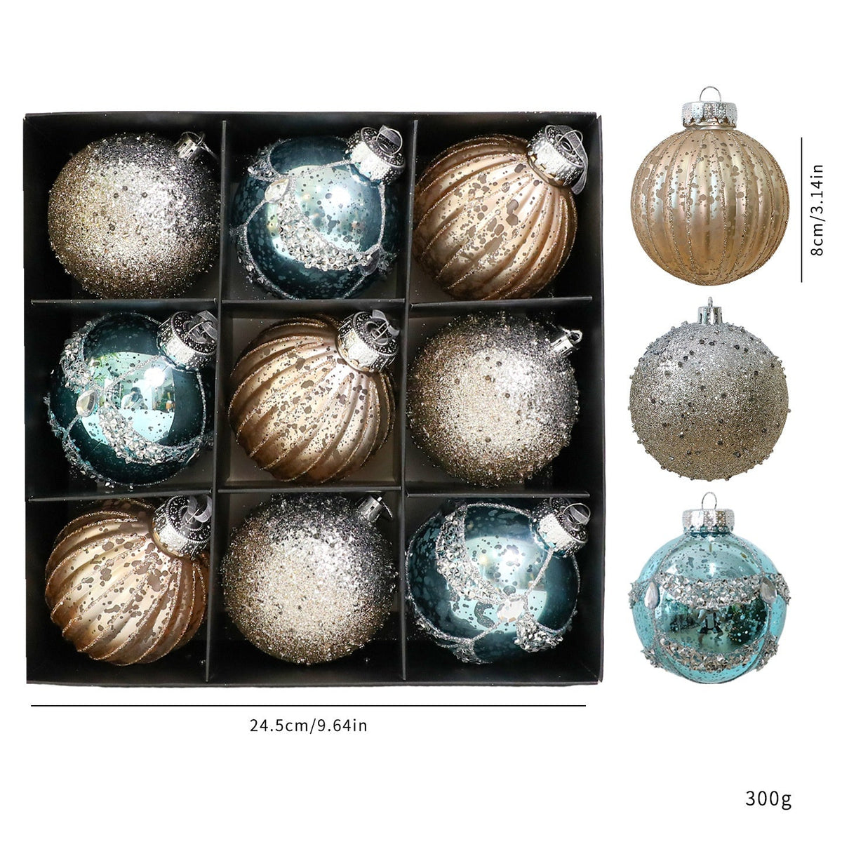 Christmas Ball Ornaments for an Elegant Glitter Tree