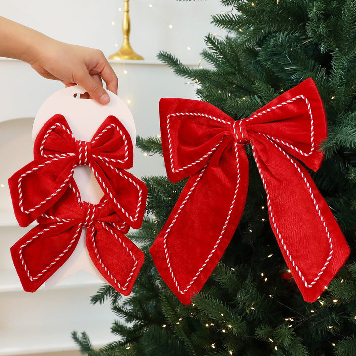 Velvet Christmas Tree Bows for Instant Festive Impact