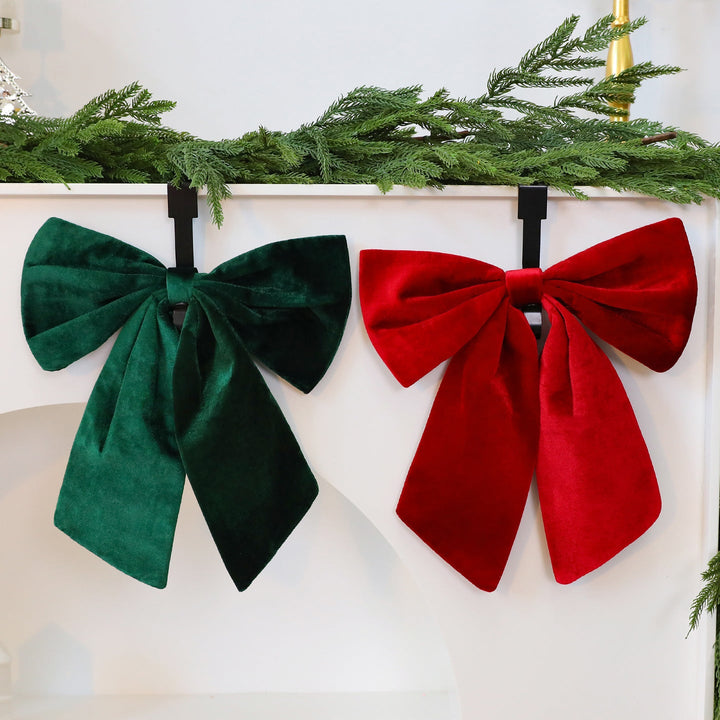 Velvet Christmas Tree Bows for Instant Festive Impact
