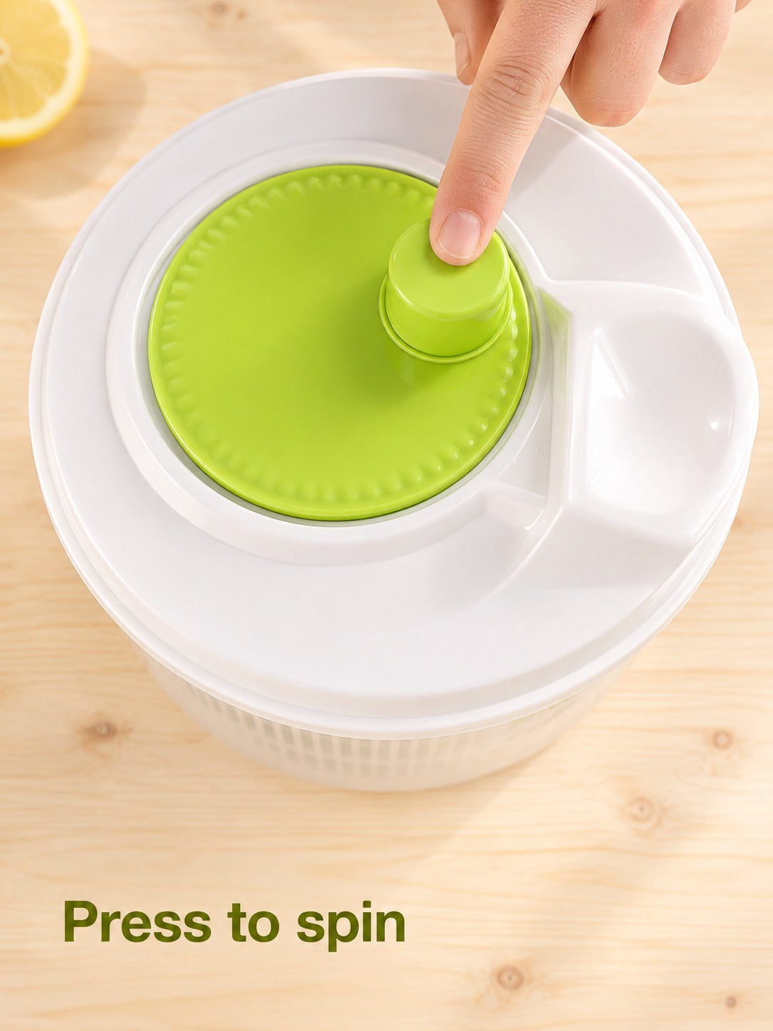 Salad Spinner 3L with Press Pump Knob for Fast Drying