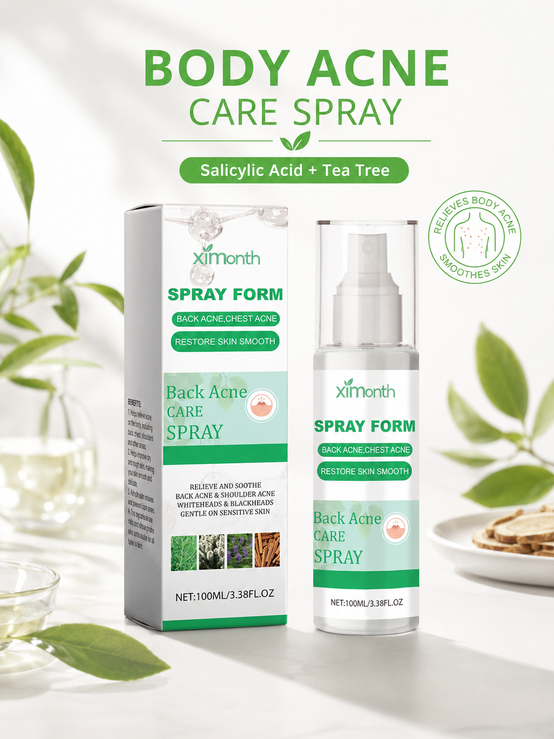 Salicylic Acid Body Acne Spray — Clear Back & Chest Breakouts