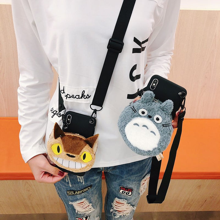Samsung Galaxy S9+ Plush Pouch Case with Crossbody Strap