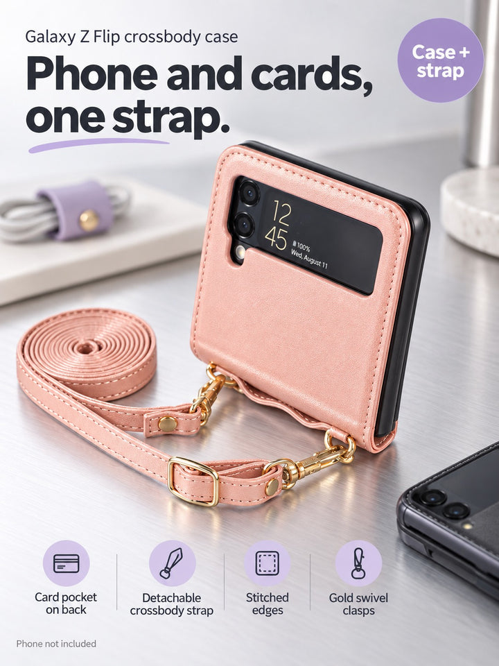 Samsung Galaxy Z Flip Crossbody Case With Card Slot