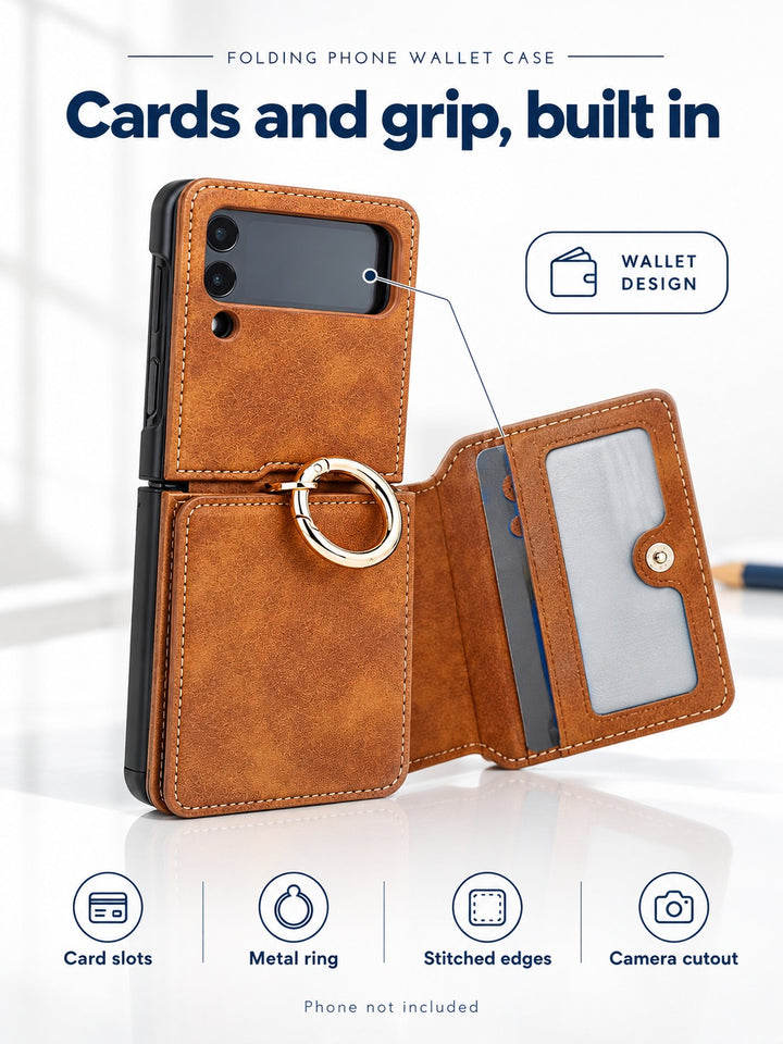 Samsung Galaxy Z Flip 4 Wallet Case With Card Slots
