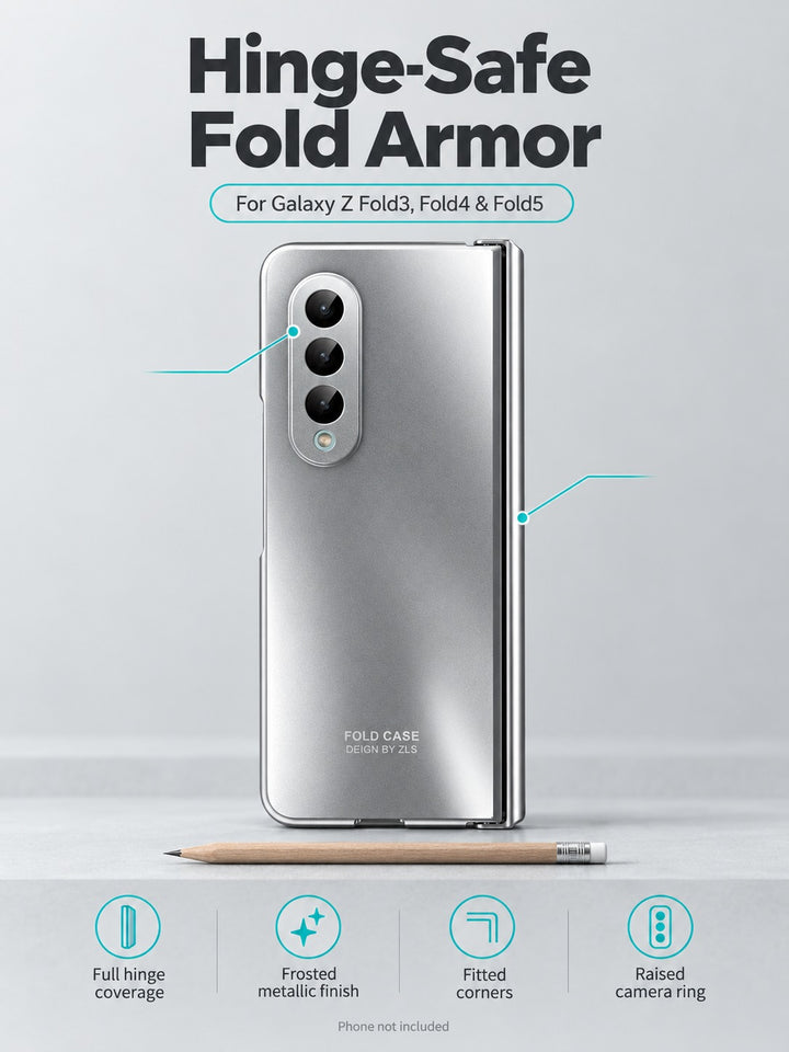 Samsung Z Fold5 Case: Frosted Metallic Drop Protection