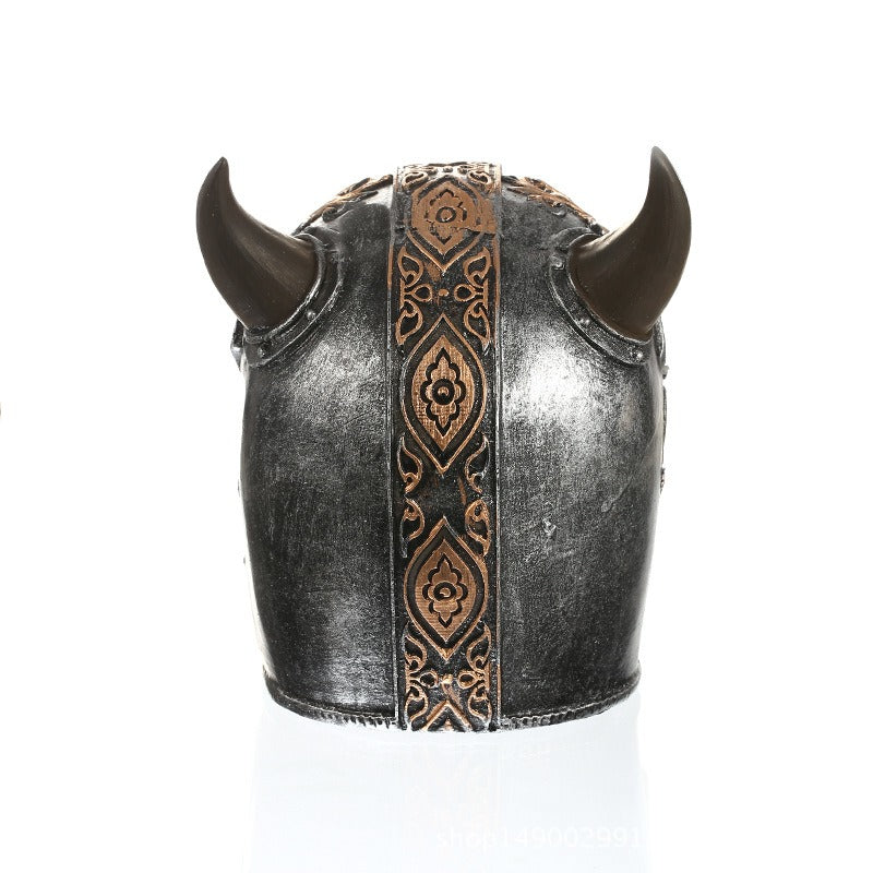 Samurai Skull Ornament for a Dramatic Gothic Focal Point