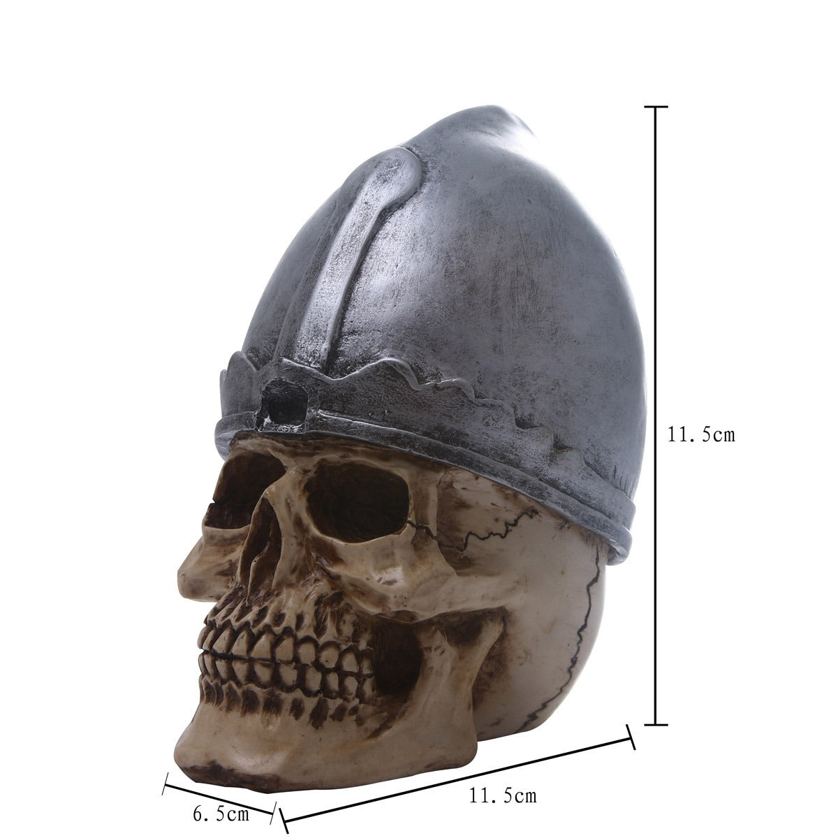 Samurai Skull Sculpture for Dramatic Warrior Decor
