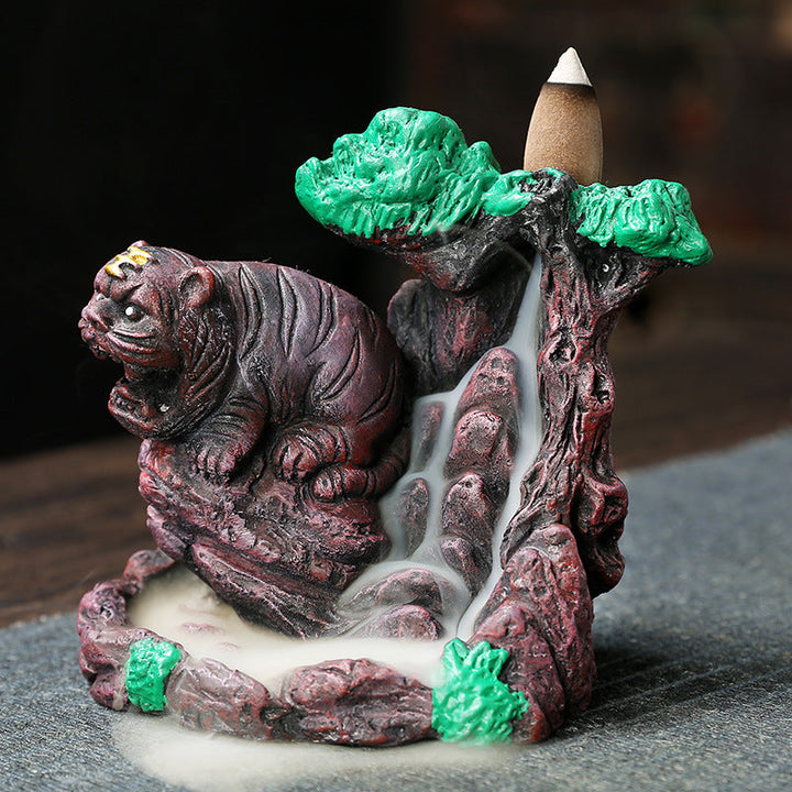 Backflow Incense Burner Tiger Mountain Smoke Decor