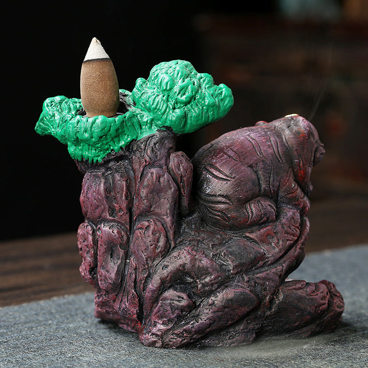 Backflow Incense Burner Tiger Mountain Smoke Decor