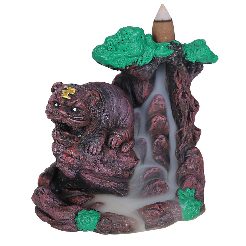 Backflow Incense Burner Tiger Mountain Smoke Decor