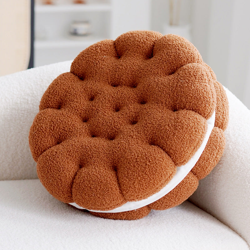 Biscuit-Shaped Cushion for Cozy, Playful Sofa Comfort
