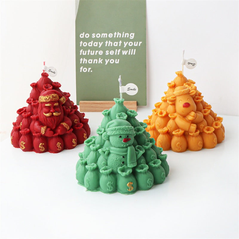 Santa Money Bag Candle Mold for Christmas DIY Candles